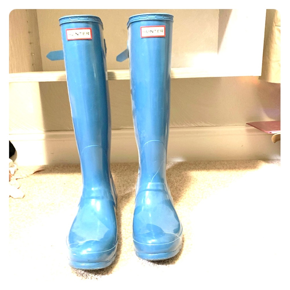Blue Hunter Boots